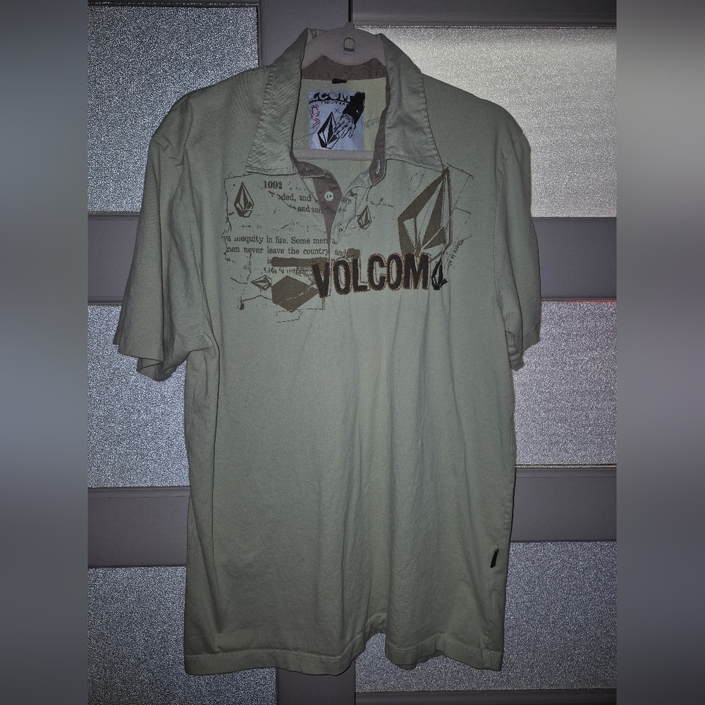 Volcom Green Polo Shirt